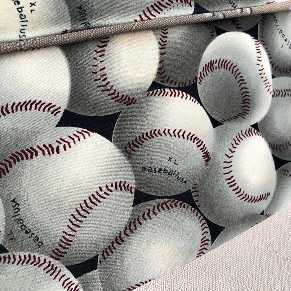 Parquet Geometric Baseball Print Necktie - Picture 4 of 7